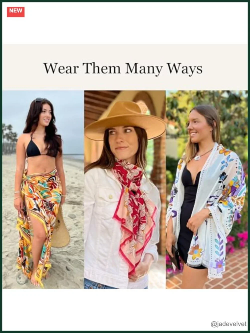 Vibrant Patterned Fashion Scarf Shawl Lightweight Viscose Neckwear Wrap